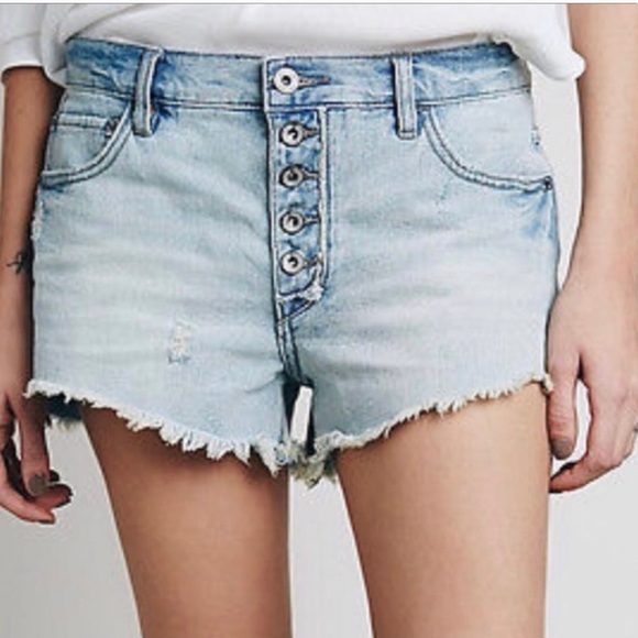 Free People Pants - Free People Runway Fawn Wash Curt-off Shorts